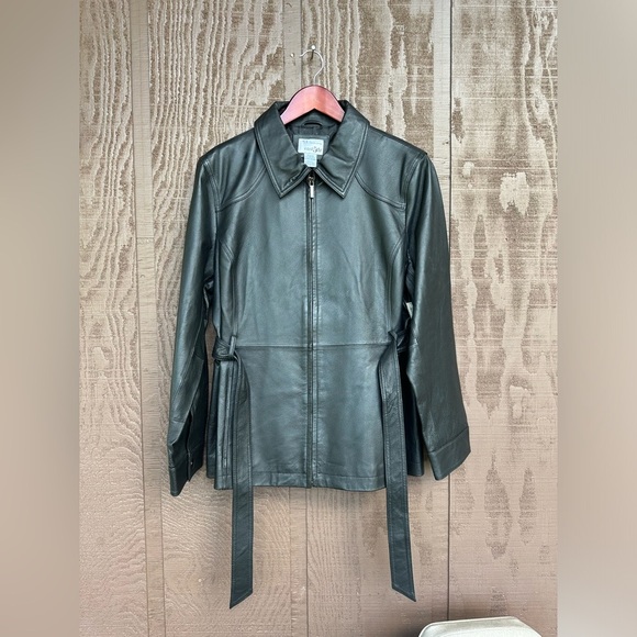 East 5th Jackets & Blazers - NWT Vintage Genuine Leather East 5th 90s Leather Jacket size XL Petite